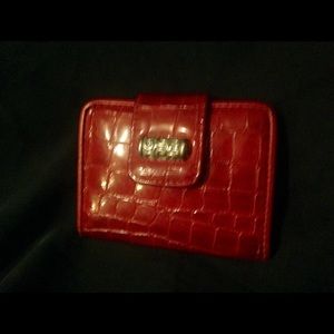 Brighton Red Wallet Croc Print